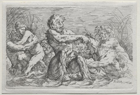 River Gods. Copy after Salvator Rosa (Italian, 1615-1673). Etching