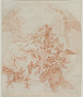 The Assumption of the Virgin, c. 1754. Carlo Innocenzo Carlone (Italian, 1686-1775). Red chalk and