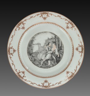 Charger, c. 1750. China, Chinese Export, 18th century. Porcelain; diameter: 36.3 cm (14 5/16 in.).