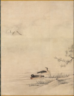 Flowers and Birds in a Spring Landscape, 1500s. Attributed to Kano Motonobu (Japanese, c.
