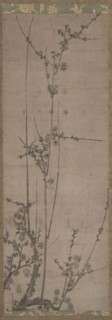 Plum Blossoms, 1336-92. Japan, Nanbokucho period (1336-92). Hanging scroll; ink on paper; painting