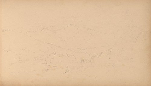 Sketchbook, page 10: Carter Mountian (?), 1859. Sanford Robinson Gifford (American, 1823-1880).