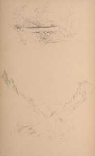 Sketchbook, page 15: Landscapes, Berlin Falls ? , 1859. Sanford Robinson Gifford (American,