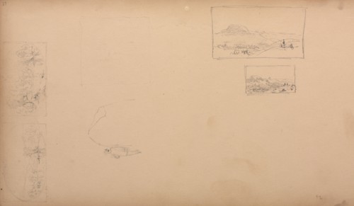 Sketchbook, page 37: Maine Landscape Vignittes, 1859. Sanford Robinson Gifford (American,