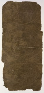Textile with Senmurvs, 800s ?. Iran or Iraq, Abbasid period, 9th century ?. Lampas weave, silk;