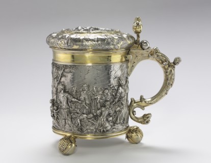 Tankard, c. 1680. Andreas Brachfeldt (Russian, born Latvia, active 1661-1697). Cut and seamed