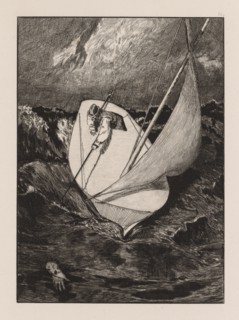A Glove:  The Rescue, 1880. Max Klinger (German, 1857-1920). Etching