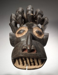 Helmet Mask, early 1900s. Equatorial Africa, Cameroon, possibly Kom, early 20th century. Wood,