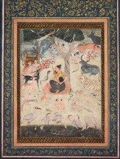 The Attractions of Music, c. 1680. Central India, 17th century. Ink and color on paper; image: 21.6