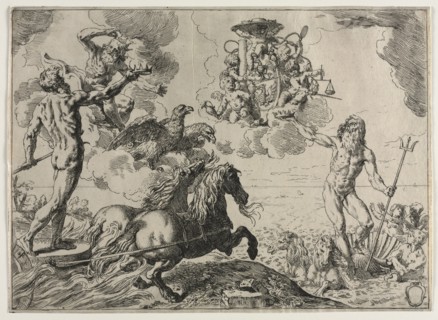 The "Quos Ego". Simone Cantarini (Italian, 1612-1648). Etching