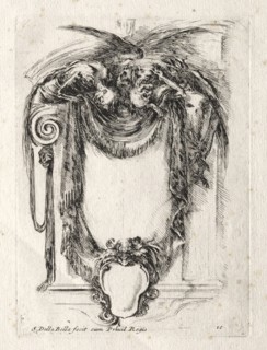 New Model for a Cartouche, 1647. Stefano Della Bella (Italian, 1610-1664). Etching