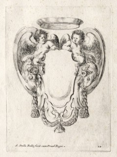 New Model for a Cartouche, 1647. Stefano Della Bella (Italian, 1610-1664). Etching