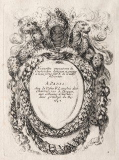New Model for a Cartouche, 1647. Stefano Della Bella (Italian, 1610-1664). Etching