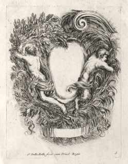 New Model for a Cartouche, 1647. Stefano Della Bella (Italian, 1610-1664). Etching