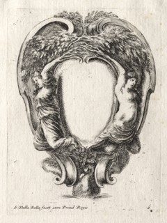 New Model for a Cartouche, 1647. Stefano Della Bella (Italian, 1610-1664). Etching