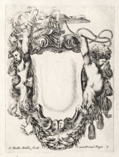 New Model for a Cartouche, 1647. Stefano Della Bella (Italian, 1610-1664). Etching