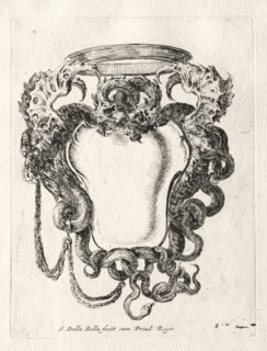 New Model for a Cartouche, 1647. Stefano Della Bella (Italian, 1610-1664). Etching