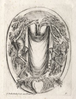 New Model for a Cartouche, 1647. Stefano Della Bella (Italian, 1610-1664). Etching