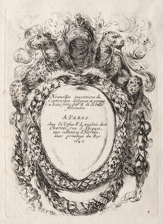 New Model for a Cartouche, 1647. Stefano Della Bella (Italian, 1610-1664). Etching