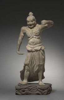 Guardian Figure: Nio, 1200s. Japan, Shiga prefecture, Kamakura period (1185-1333). Chestnut and