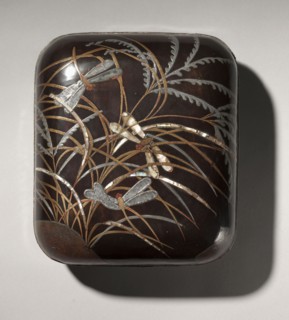 Letter Box with Lid, 18th century. Manner of Ogata Korin (Japanese, 1658-1716). Lacquer with pewter