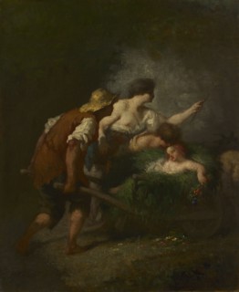 Return from the Fields, c. 1846-1847. Jean-François Millet (French, 1814-1875). Oil on fabric;