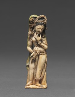 Female Attendant Bearing a Lotus , 8th Century. India, Kashmir, 8th century. Ivory; overall: 7.2 x