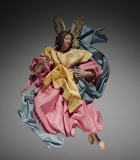 Figure from a Crèche: Angel, 1780-1830. Italy, Naples, late 18th-early 19th century. Painted wood