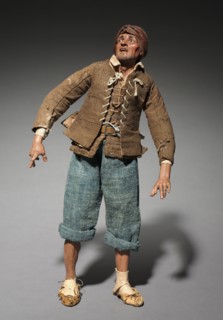 Figure from a Crèche: Shepherd, 1780-1830. Italy, Naples, late 18th-early 19th century. Painted