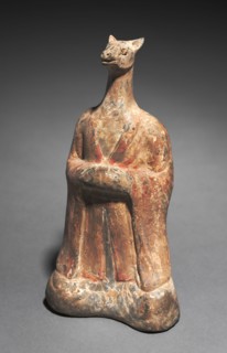 Mortuary Figure of the Zodiac Sign: Dog (Aquarius), 500s. China, Northern Wei dynasty (386-534).