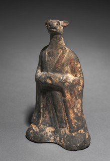 Mortuary Figure of the Zodiac Sign: Boar (Pisces), 500s. China, Northern Wei dynasty (386-534).