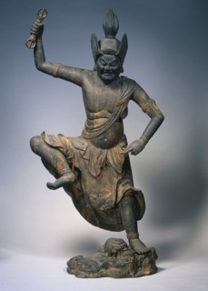 Zao Gongen, 13th century. Japan, Kamakura period (1185-1333). Wood; average: 106.7 cm (42 in.).
