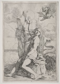 Andromeda. Lorenzo Lolli (Italian, 1612-1691). Etching