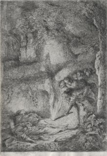 L'Invention des corps de S. Pierre et S. Paul, c. 1650. Giovanni Benedetto Castiglione (Italian,