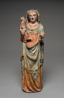 Reliquary Statuette of the Virgin and Child, c. 1330. Austria, Salzburg, 14th century. Painted