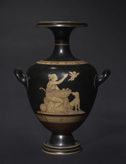 Vase, 1885. Adolf Hjorth Lauritz (Danish, 1834-1912). Terracotta with black and white transparent