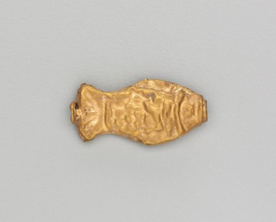 Necklace Bead in the Form of a Fish, 185-72 BC. India, Sunga Period (185-72 BC). Gold repoussé with