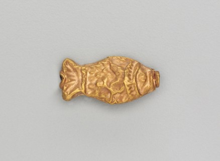 Necklace Bead in the Form of a Fish, 185-72 BC. India, Sunga Period (185-72 BC). Gold repoussé with