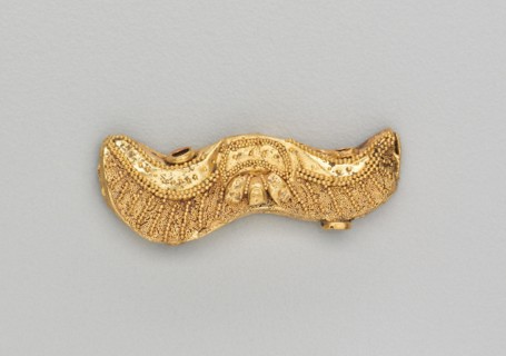 Set of Pendants Ending in a Bull's Head, 185-72 BC. India, Sunga Period (185-72 BC). Gold repoussé
