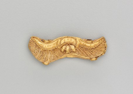 Set of Pendants Ending in a Bull's Head, 185-72 BC. India, Sunga Period (185-72 BC). Gold repoussé