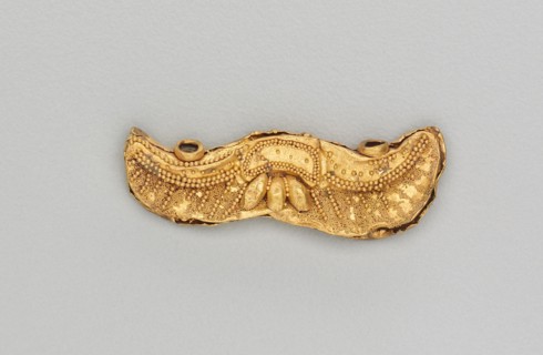 Set of Pendants Ending in a Bull's Head, 185-72 BC. India, Sunga Period (185-72 BC). Gold repoussé