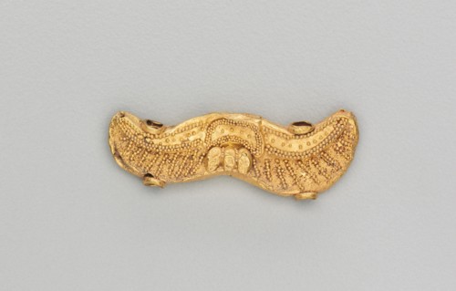 Set of Pendants Ending in a Bull's Head, 185-72 BC. India, Sunga Period (185-72 BC). Gold repoussé
