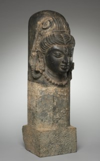 One-Faced Linga (Ekamukhalinga), 600s-700s. Eastern India, Bihar, Medieval Period, Pala Dynasty,