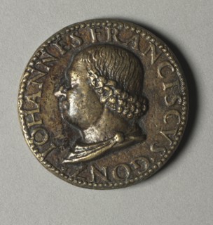 Portrait of Gianfrancesco Gonzaga di Ròdigo, 1443-1496, Lord of Sabbionetta (obverse), 1479. Antico