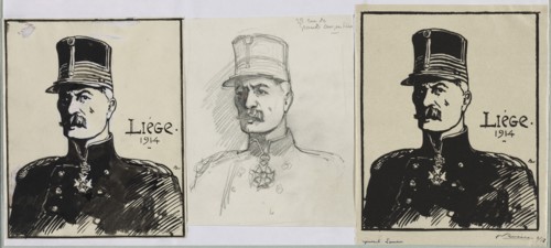 Général Leman, 1914. Auguste Louis Lepère (French, 1849-1918). Brush and black ink heightened with