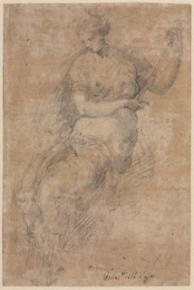 Allegorical Figure (recto and verso) , 16th century. Niccolo dell' Abbate (Italian, c. 1512-1571).