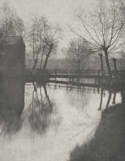 The Compleat Angler by Izaak Walton, edited by R. B. Marston, pl. XXV: Footbridge Near Chingford,