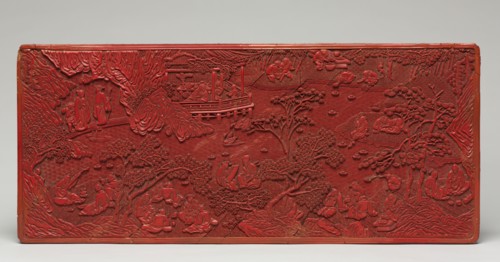 Purification at the Orchard Pavilion, c. 1500. China, Ming dynasty (1368-1644). Carved cinnabar