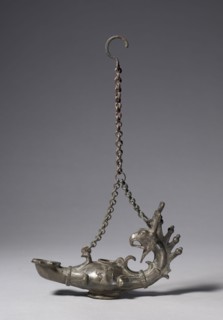 Lamp with Griffin-Head Handle, 300s-400s. Byzantium, Syria?, early Byzantine period, 4th-5th