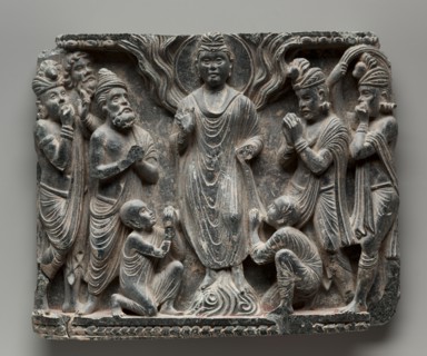 The Great Miracle at Shravasti, c. 100. Pakistan, Gandhara, Peshawar Valley, early Kushan Period